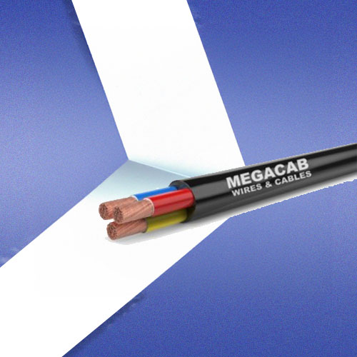 3 And 4 Core Rubber Submersible Flat Cable - AWG