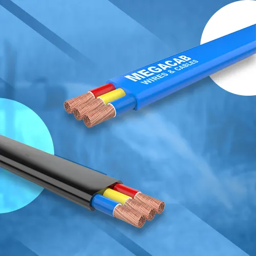 3 And 4 Core XLPE Submersible Flat Cable